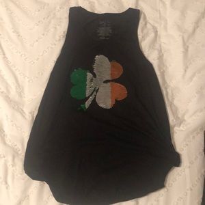 NWT St. Patrick’s Day Clover Black Tank (s)